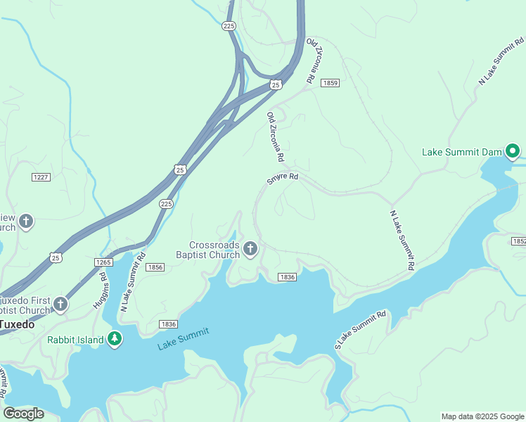 map of restaurants, bars, coffee shops, grocery stores, and more near 200 Smyre Road in Zirconia