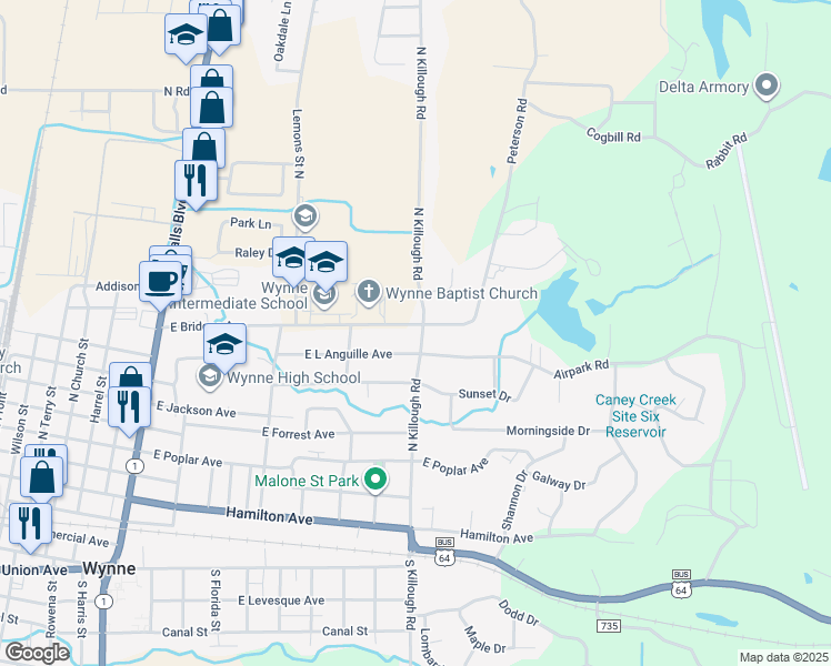 1007 Killough Road North, Wynne AR Walk Score