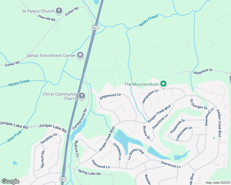 map of restaurants, bars, coffee shops, grocery stores, and more near 195 Kingswood Circle in Pinehurst