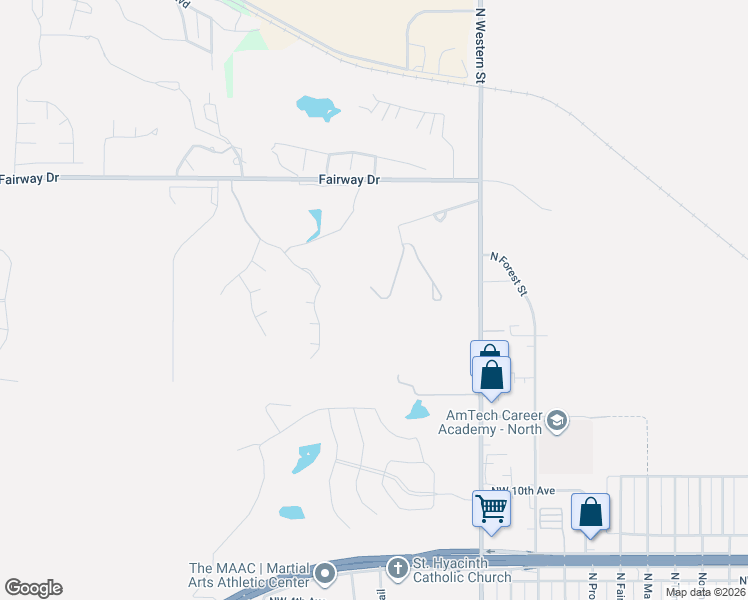map of restaurants, bars, coffee shops, grocery stores, and more near 19 Crenshaw Street in Amarillo