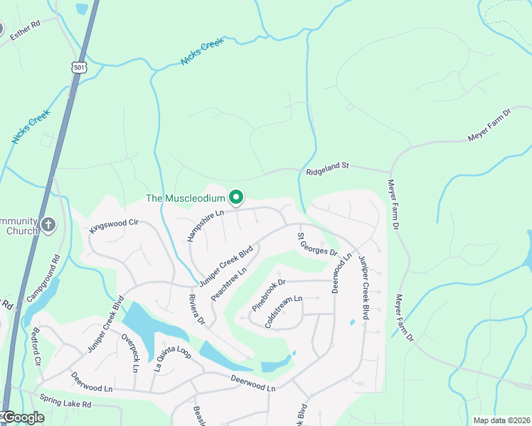 map of restaurants, bars, coffee shops, grocery stores, and more near 6 Lenoir Court in Pinehurst