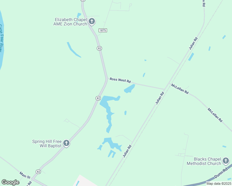 map of restaurants, bars, coffee shops, grocery stores, and more near 4964 Ross West Road in Dunn