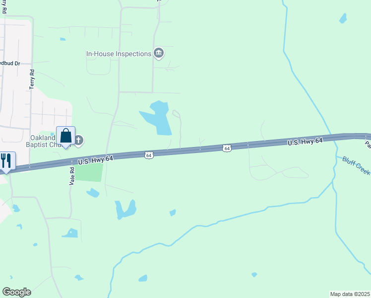 map of restaurants, bars, coffee shops, grocery stores, and more near 9185 U.S. 64 in Somerville