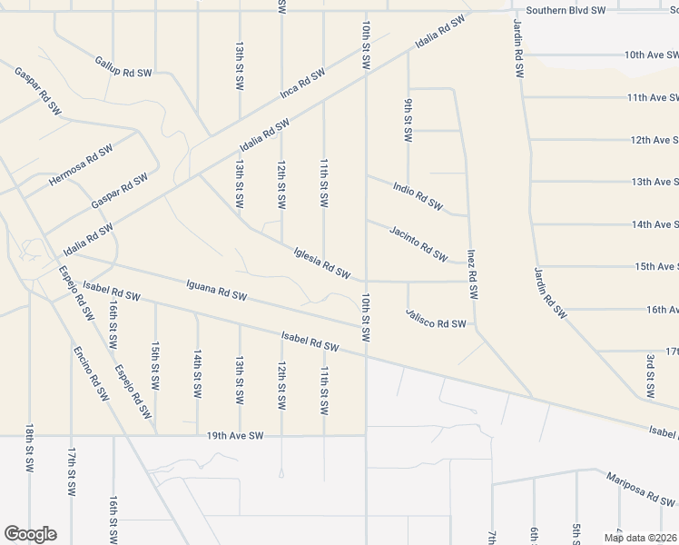 map of restaurants, bars, coffee shops, grocery stores, and more near Iglesia Road Southwest in Rio Rancho
