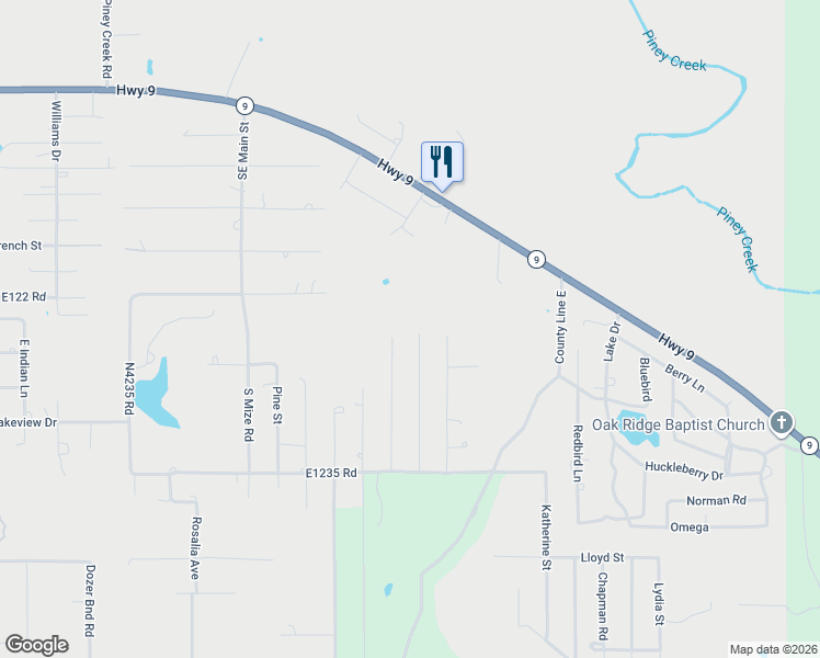 map of restaurants, bars, coffee shops, grocery stores, and more near 293 Betty Road in Eufaula