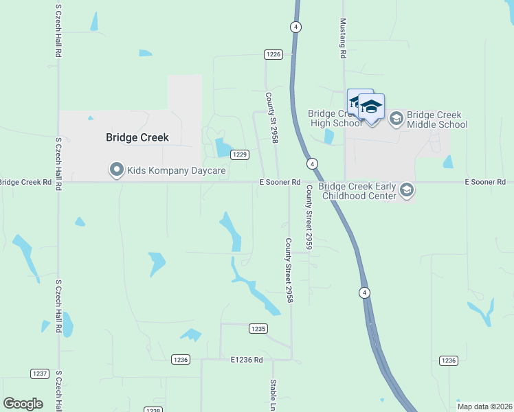 map of restaurants, bars, coffee shops, grocery stores, and more near 2171 East Sooner Road in Tuttle