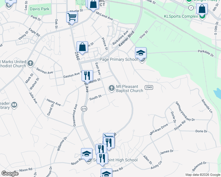 map of restaurants, bars, coffee shops, grocery stores, and more near 608 Green Street in Belmont