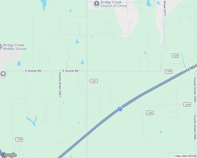 map of restaurants, bars, coffee shops, grocery stores, and more near 2311 East Sooner Road in Blanchard