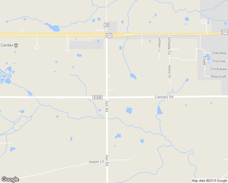 map of restaurants, bars, coffee shops, grocery stores, and more near 19936 Aes Road in Spiro