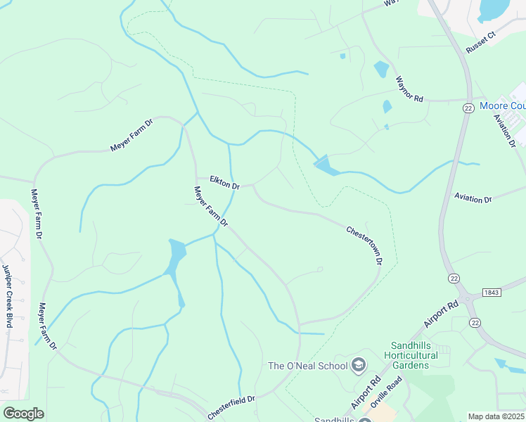 map of restaurants, bars, coffee shops, grocery stores, and more near 65 Chestertown Drive in Pinehurst
