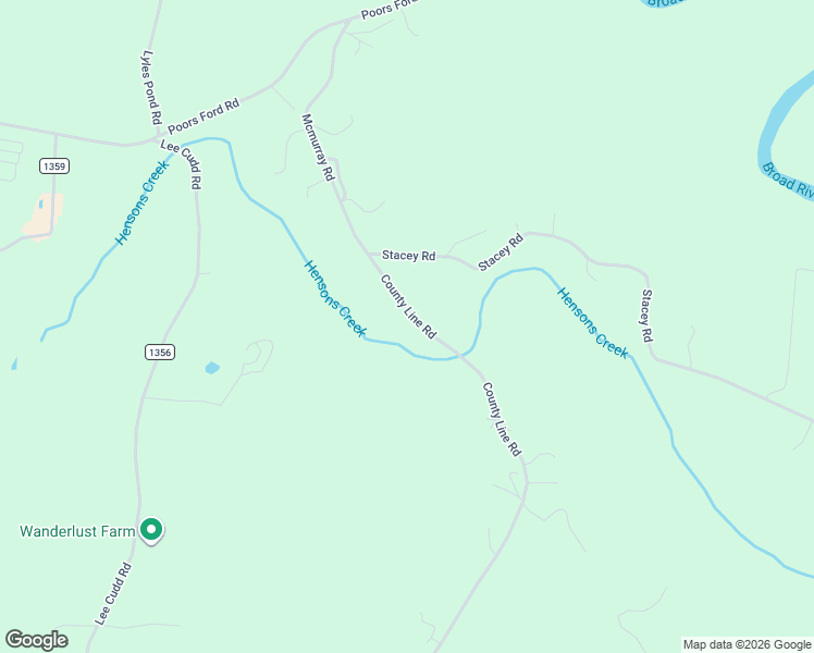 map of restaurants, bars, coffee shops, grocery stores, and more near 362 County Line Road in Rutherfordton