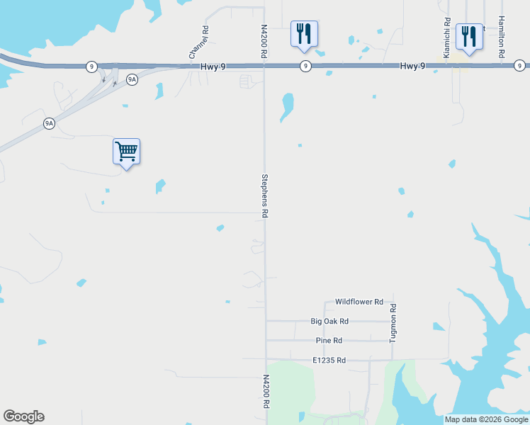 map of restaurants, bars, coffee shops, grocery stores, and more near 479 Stephens Road in Eufaula