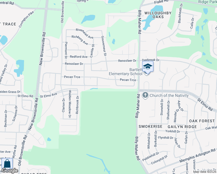 map of restaurants, bars, coffee shops, grocery stores, and more near 5183 Morning Flower Cove in Memphis