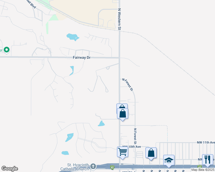 map of restaurants, bars, coffee shops, grocery stores, and more near 15 Ryan Palmer Lane in Amarillo