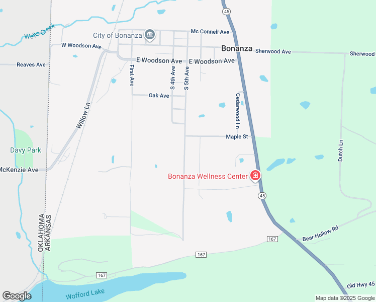 map of restaurants, bars, coffee shops, grocery stores, and more near 733 South 5th Avenue in Bonanza