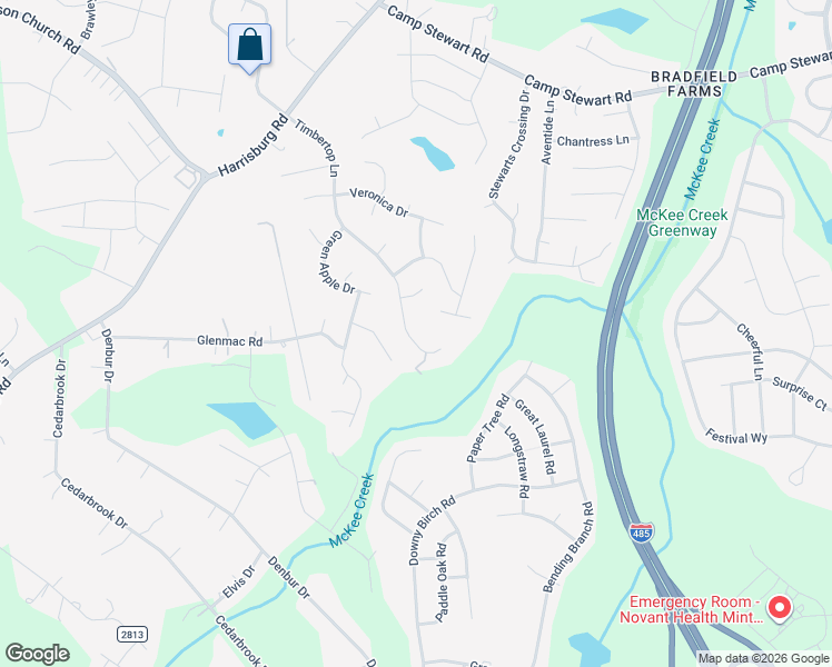 map of restaurants, bars, coffee shops, grocery stores, and more near 5211 Timbertop Lane in Charlotte