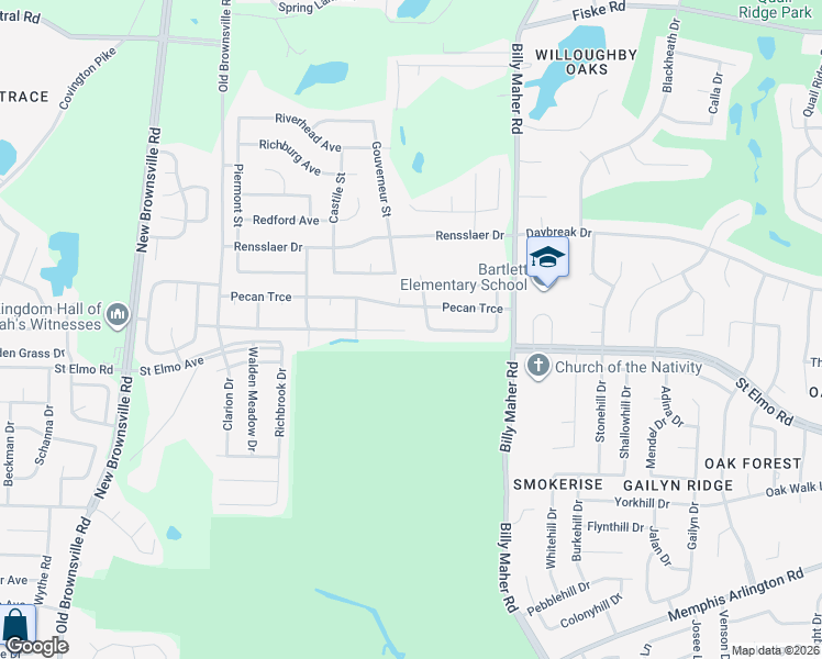 map of restaurants, bars, coffee shops, grocery stores, and more near 5183 Morning Flower Cove in Memphis
