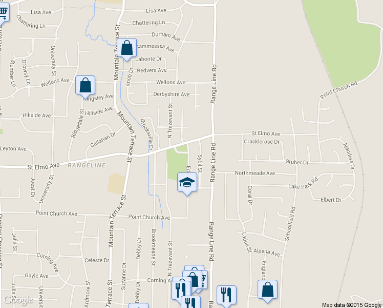 map of restaurants, bars, coffee shops, grocery stores, and more near 3902 Edenburg Drive in Memphis