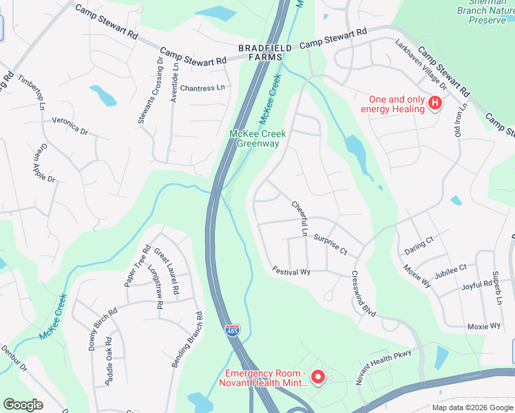 map of restaurants, bars, coffee shops, grocery stores, and more near 8645 Festival Way in Charlotte
