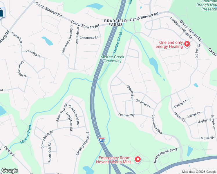 map of restaurants, bars, coffee shops, grocery stores, and more near 8645 Festival Way in Charlotte