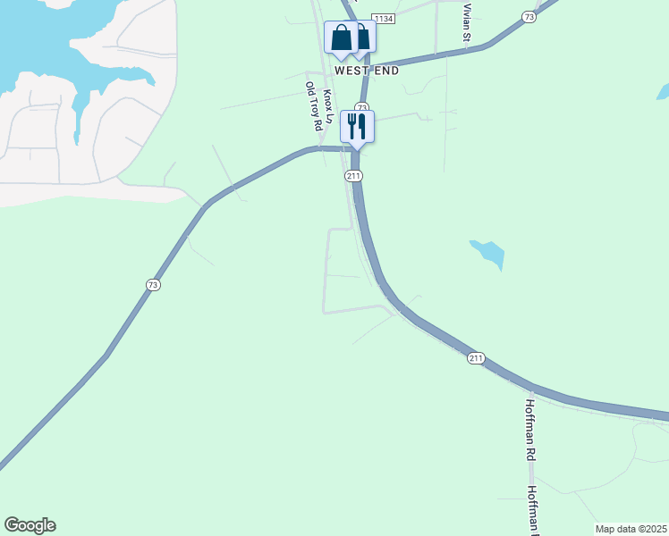 map of restaurants, bars, coffee shops, grocery stores, and more near Edgewood Terrace Drive in Moore County