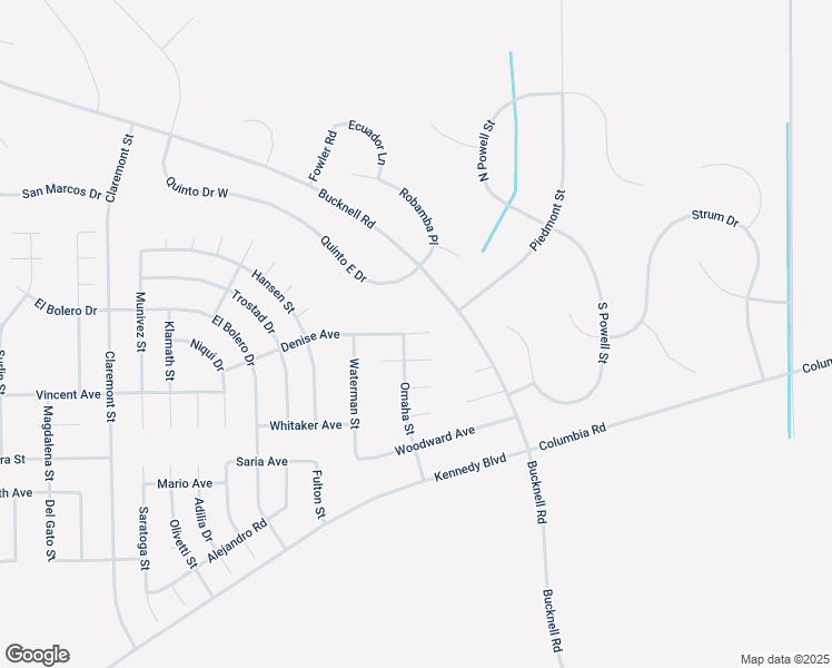map of restaurants, bars, coffee shops, grocery stores, and more near Denise Avenue in California City