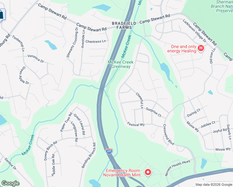 map of restaurants, bars, coffee shops, grocery stores, and more near 8645 Festival Way in Charlotte