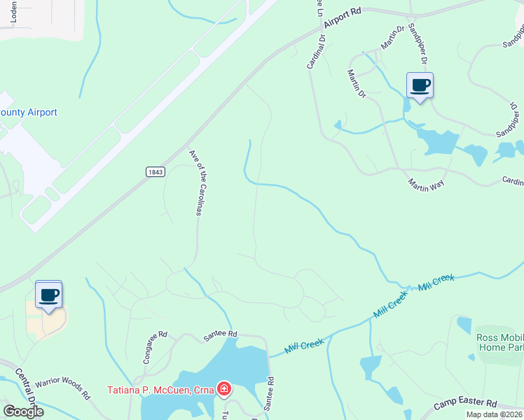 map of restaurants, bars, coffee shops, grocery stores, and more near in Southern Pines