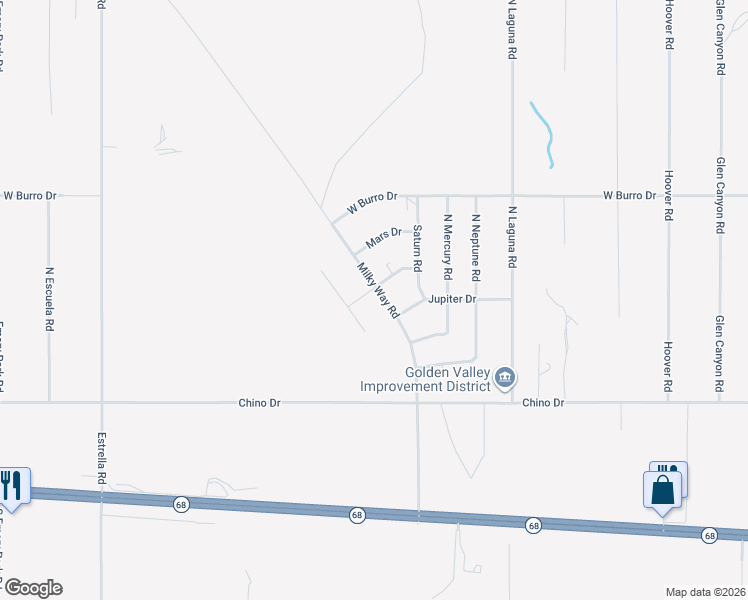 map of restaurants, bars, coffee shops, grocery stores, and more near 3628 North Venus Court in Golden Valley