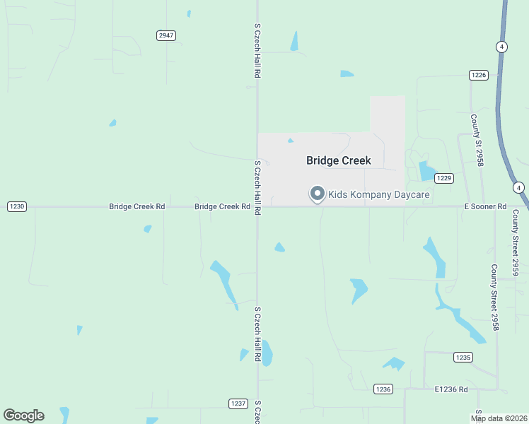 map of restaurants, bars, coffee shops, grocery stores, and more near 2095 County Road 1230 in Tuttle