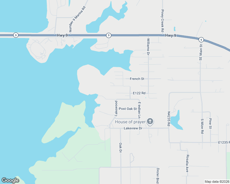 map of restaurants, bars, coffee shops, grocery stores, and more near 714 Williams Drive in Eufaula