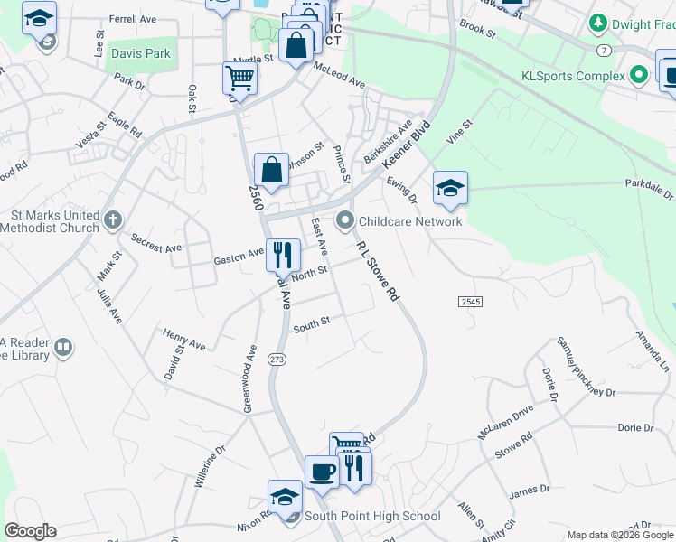map of restaurants, bars, coffee shops, grocery stores, and more near 306 Devine Avenue in Belmont