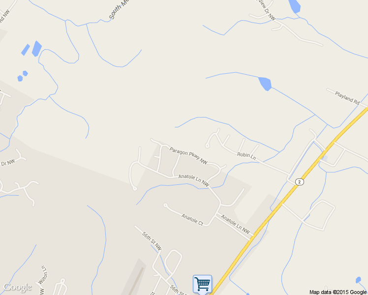 map of restaurants, bars, coffee shops, grocery stores, and more near 581 Paragon Parkway Northwest in Cleveland