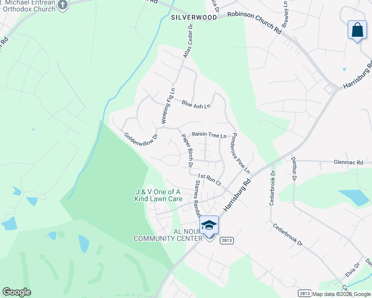 map of restaurants, bars, coffee shops, grocery stores, and more near in Charlotte