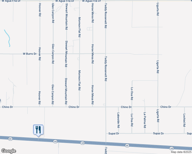 map of restaurants, bars, coffee shops, grocery stores, and more near 3684 Horse Mesa Road in Golden Valley
