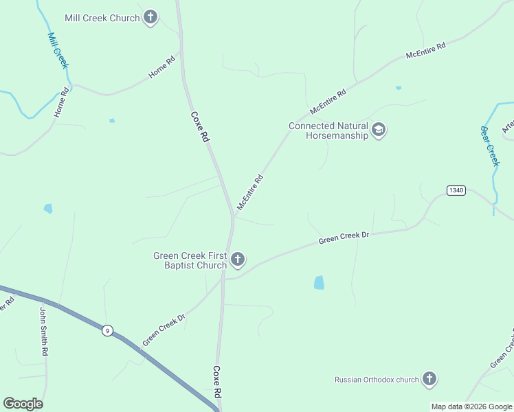 map of restaurants, bars, coffee shops, grocery stores, and more near 90 McEntire Road in Tryon