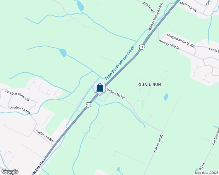 map of restaurants, bars, coffee shops, grocery stores, and more near 6342-6358 N Lee Hwy in Cleveland