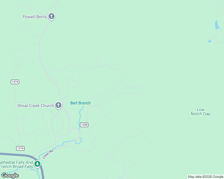 map of restaurants, bars, coffee shops, grocery stores, and more near Hatchery in Transylvania County