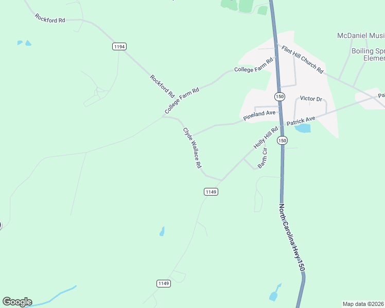 map of restaurants, bars, coffee shops, grocery stores, and more near 507-521 Clyde Wallace Road in Shelby