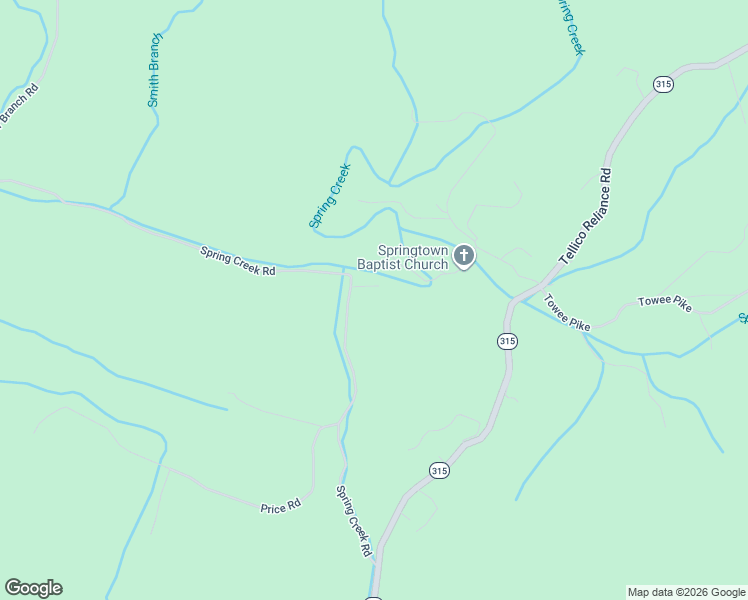 map of restaurants, bars, coffee shops, grocery stores, and more near 244 Spring Creek Road in Reliance