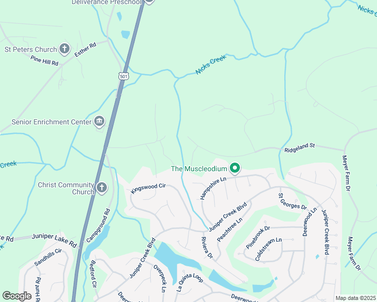 map of restaurants, bars, coffee shops, grocery stores, and more near 4 Creekside Court in Pinehurst