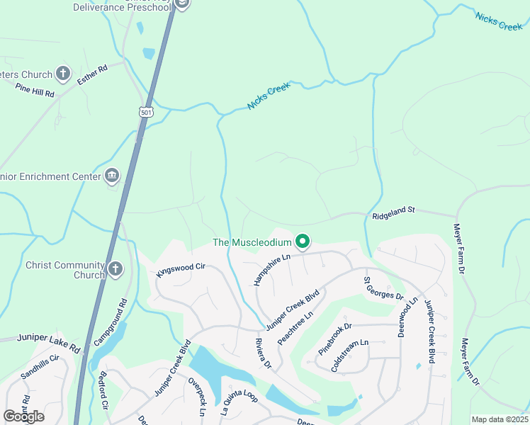 map of restaurants, bars, coffee shops, grocery stores, and more near 48 Ridgeland Street in Pinehurst