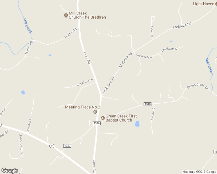 map of restaurants, bars, coffee shops, grocery stores, and more near 90 McEntire Road in Tryon