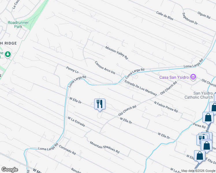 map of restaurants, bars, coffee shops, grocery stores, and more near 1 Tayne Lane in Corrales