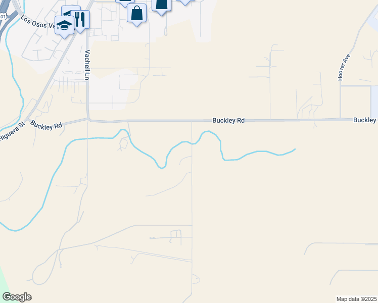 map of restaurants, bars, coffee shops, grocery stores, and more near 280 Jespersen Road in San Luis Obispo