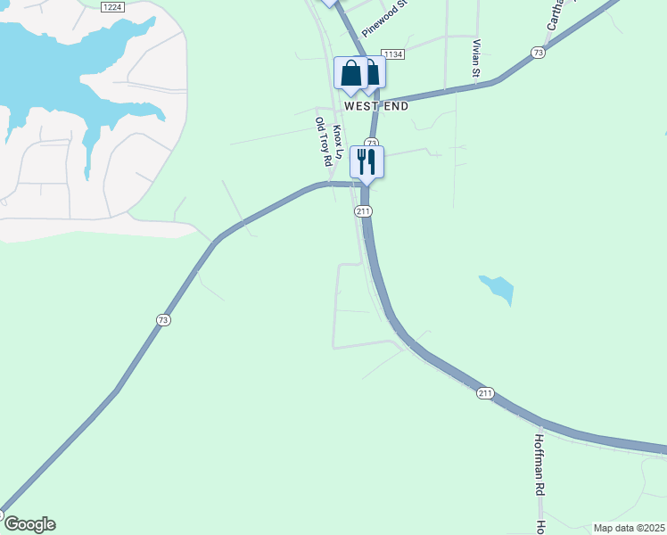 map of restaurants, bars, coffee shops, grocery stores, and more near 252 Edgewood Terrace Drive in West End