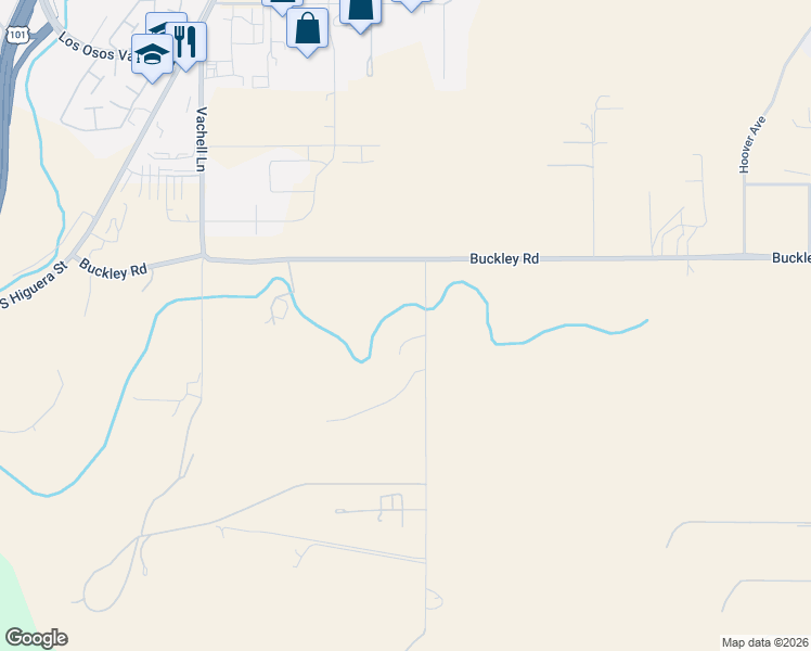 map of restaurants, bars, coffee shops, grocery stores, and more near 260 Jespersen Road in San Luis Obispo