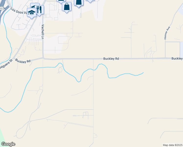 map of restaurants, bars, coffee shops, grocery stores, and more near 280 Jespersen Road in San Luis Obispo
