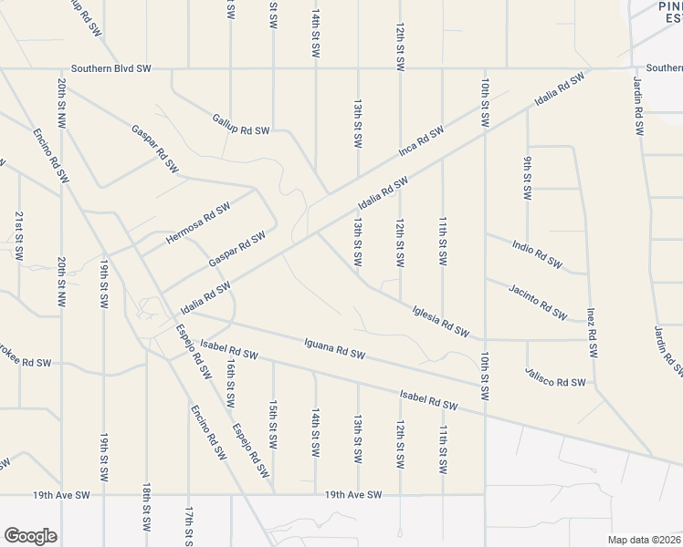 map of restaurants, bars, coffee shops, grocery stores, and more near 1304 Iglesia Road Southwest in Rio Rancho