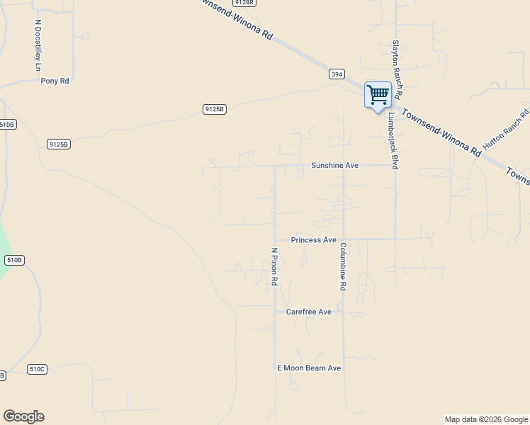 map of restaurants, bars, coffee shops, grocery stores, and more near 6633 North Pinon Boulevard in Flagstaff